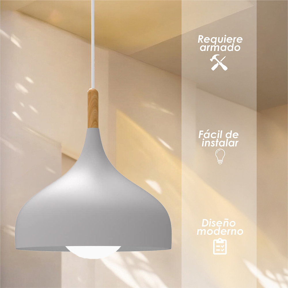 Lámpara colgante F gris