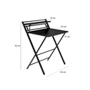 Escritorio Plegable Ilios Innova Minimalista color Negro