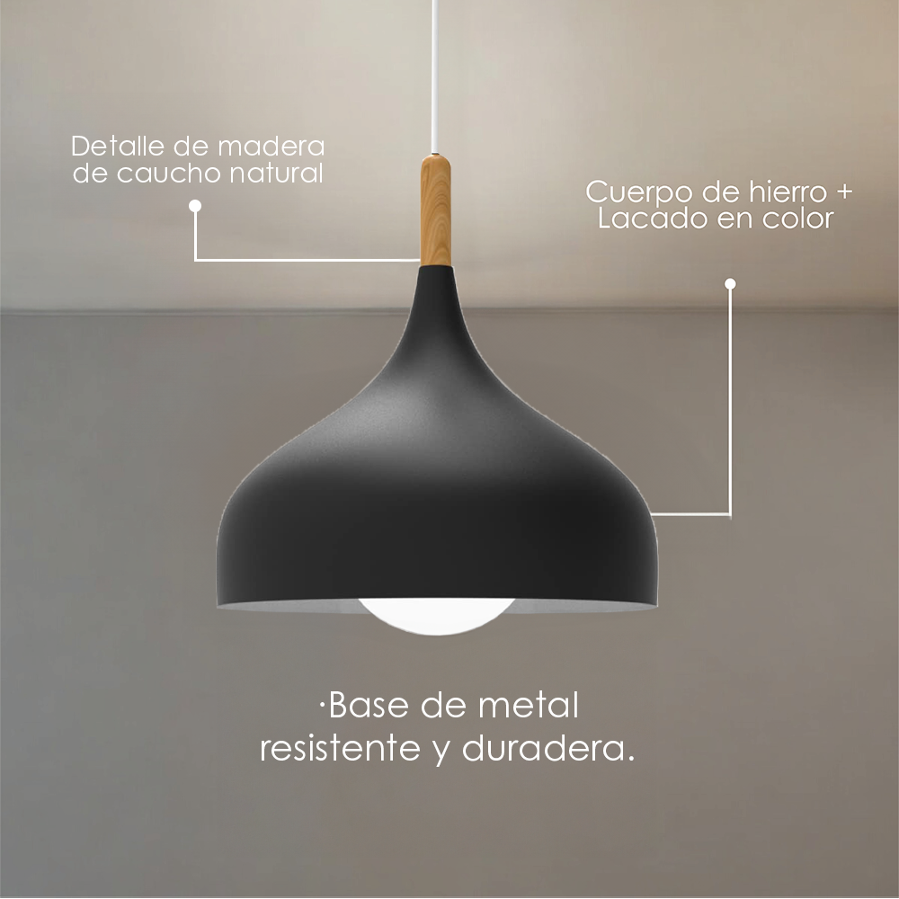 Lámpara colgante F negro