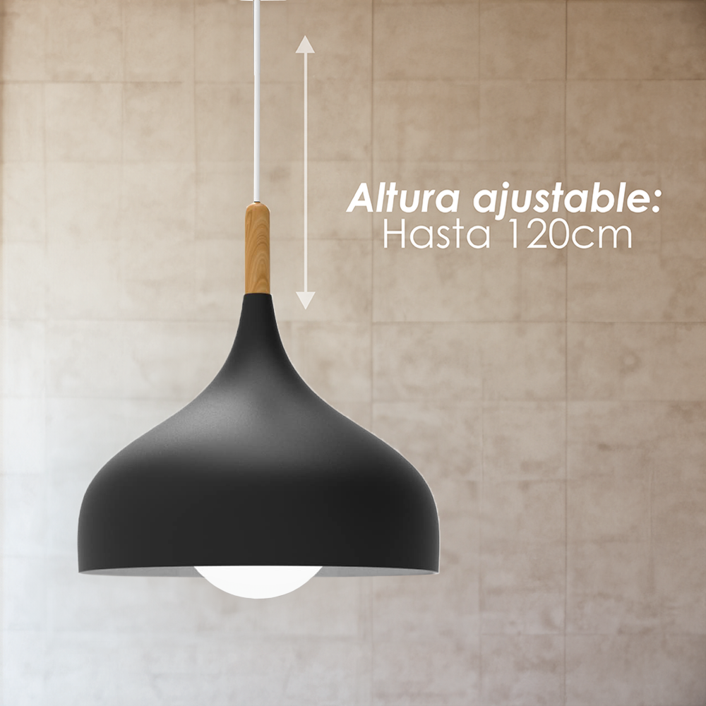 Lámpara colgante F negro
