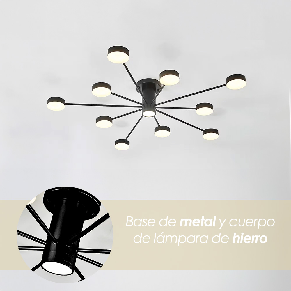 Lámpara colgante 2260 10 1 Negro