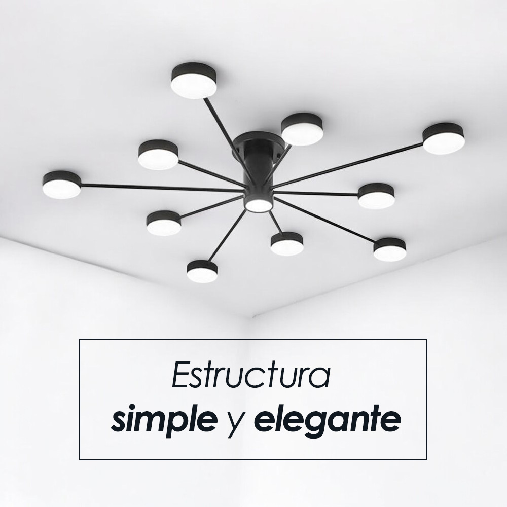 Lámpara colgante 2260 10 1 Negro