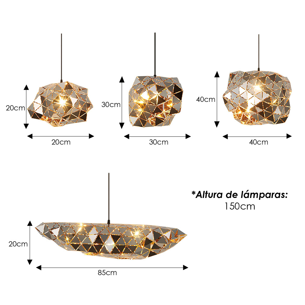 Lámpara colgante DP0026-4GC