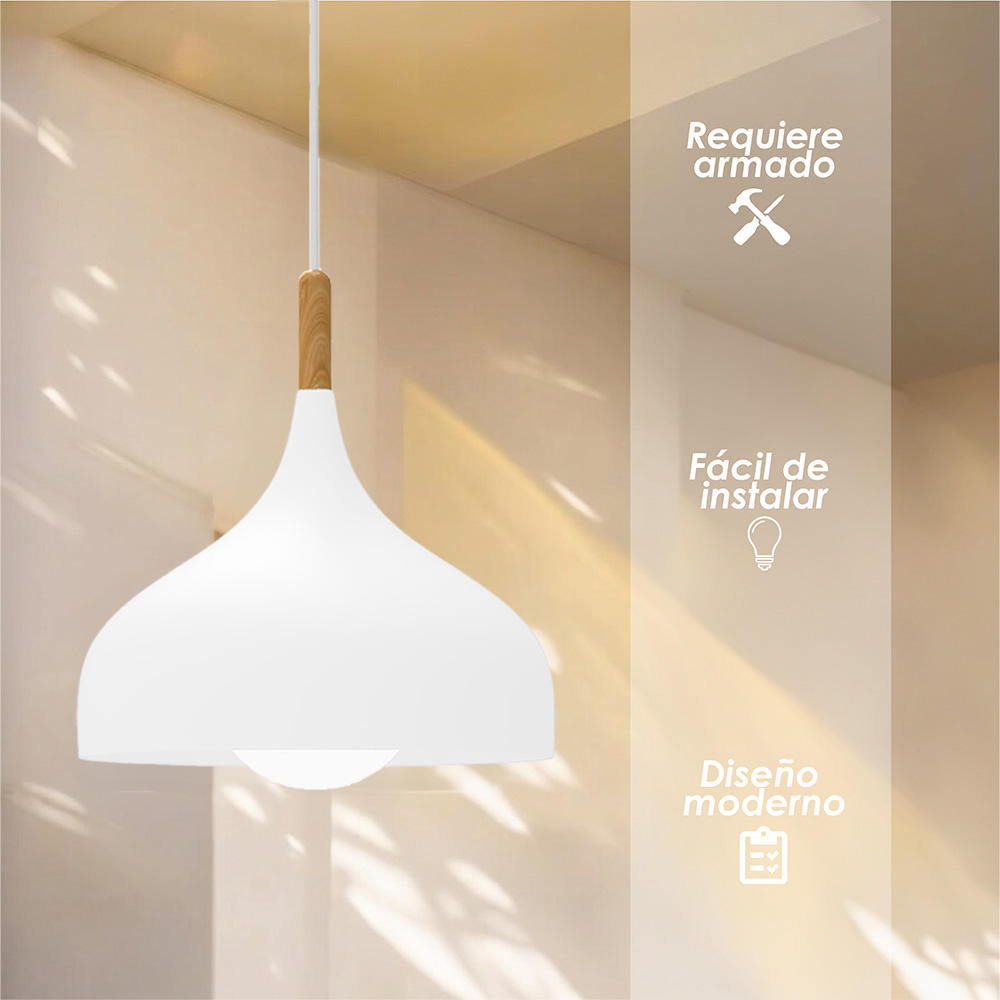 Lámpara colgante F blanco