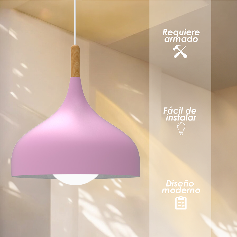 Lámpara colgante F rosa