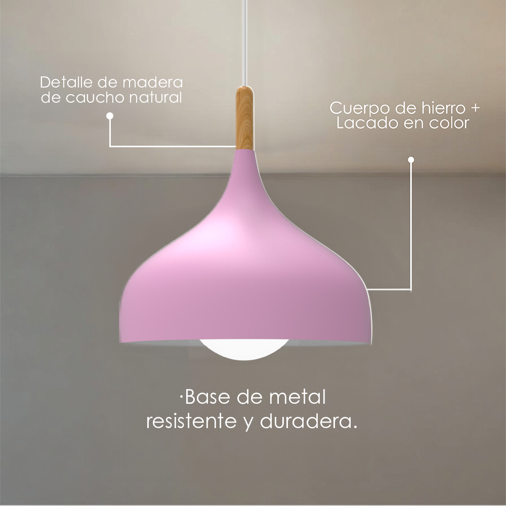 Lámpara colgante F rosa