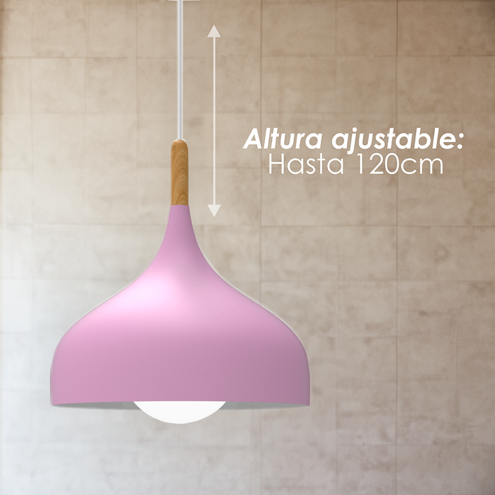 Lámpara colgante F rosa