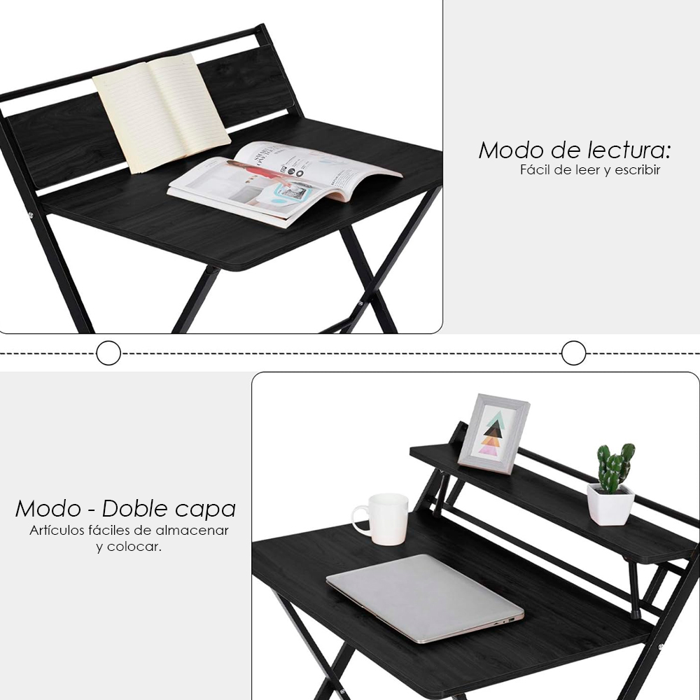Escritorio Plegable Ilios Innova Minimalista color Negro