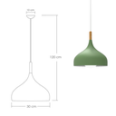 Lámpara colgante F verde