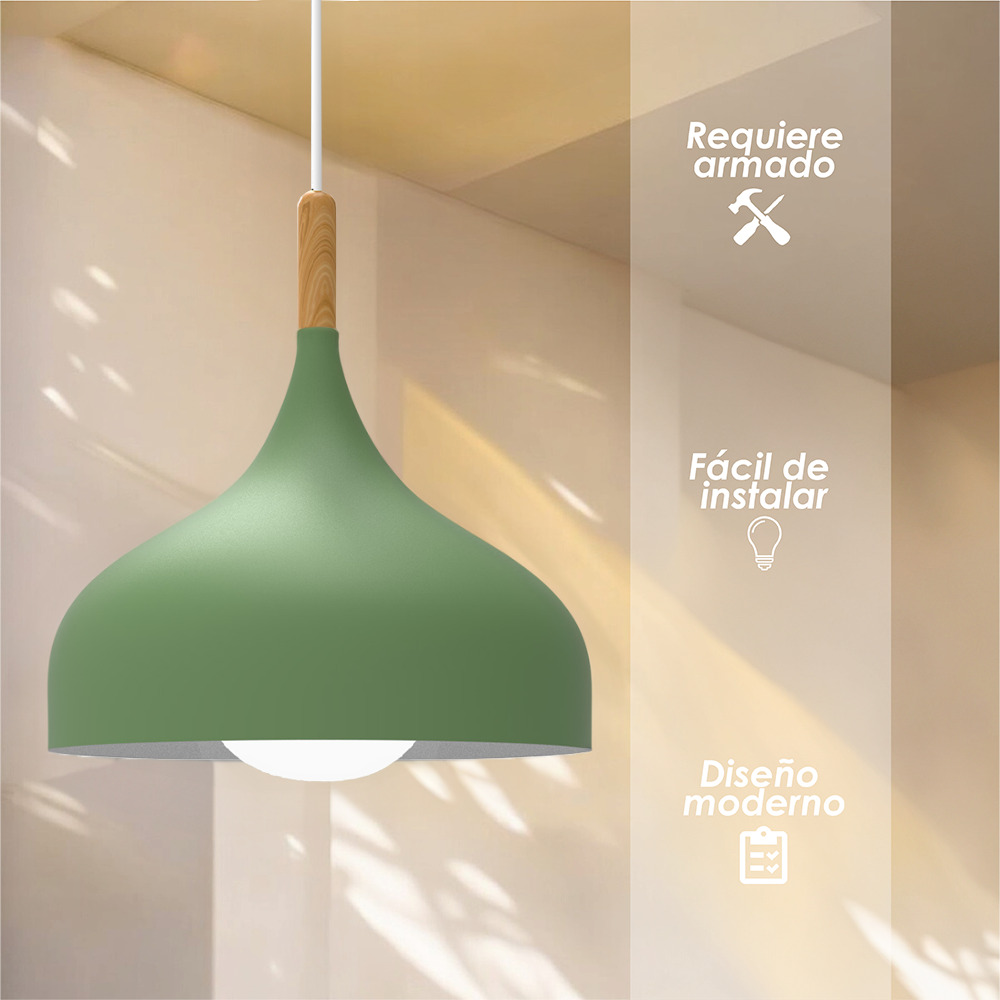 Lámpara colgante F verde