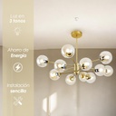 Lámpara colgante dorado 2243 12