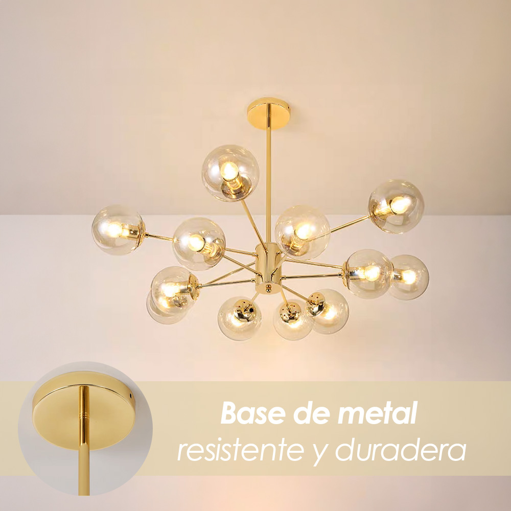 Lámpara colgante dorado 2243 12