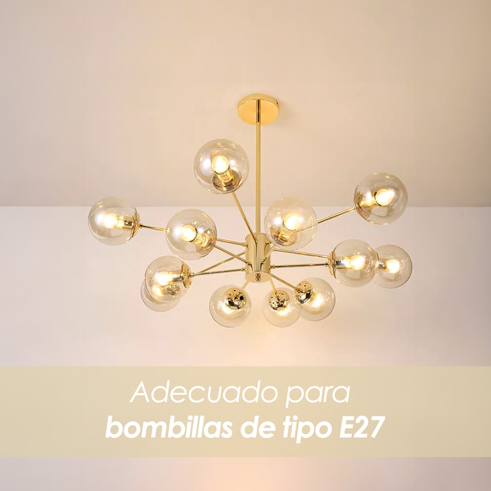 Lámpara colgante dorado 2243 12