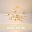 Lámpara colgante dorado 2243 12