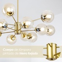 Lámpara colgante dorado 2243 12
