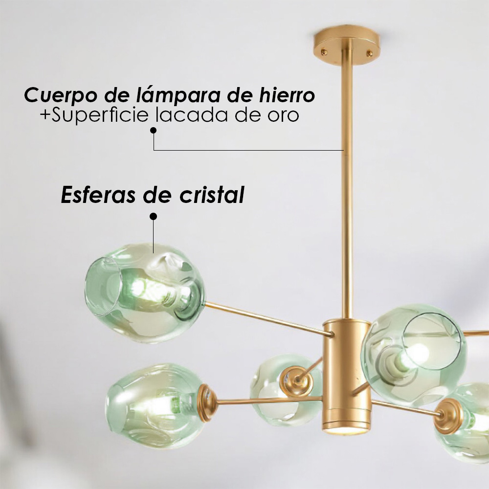 Lámpara colgante dorado 2255 6