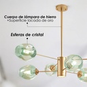 Lámpara colgante dorado 2255 6