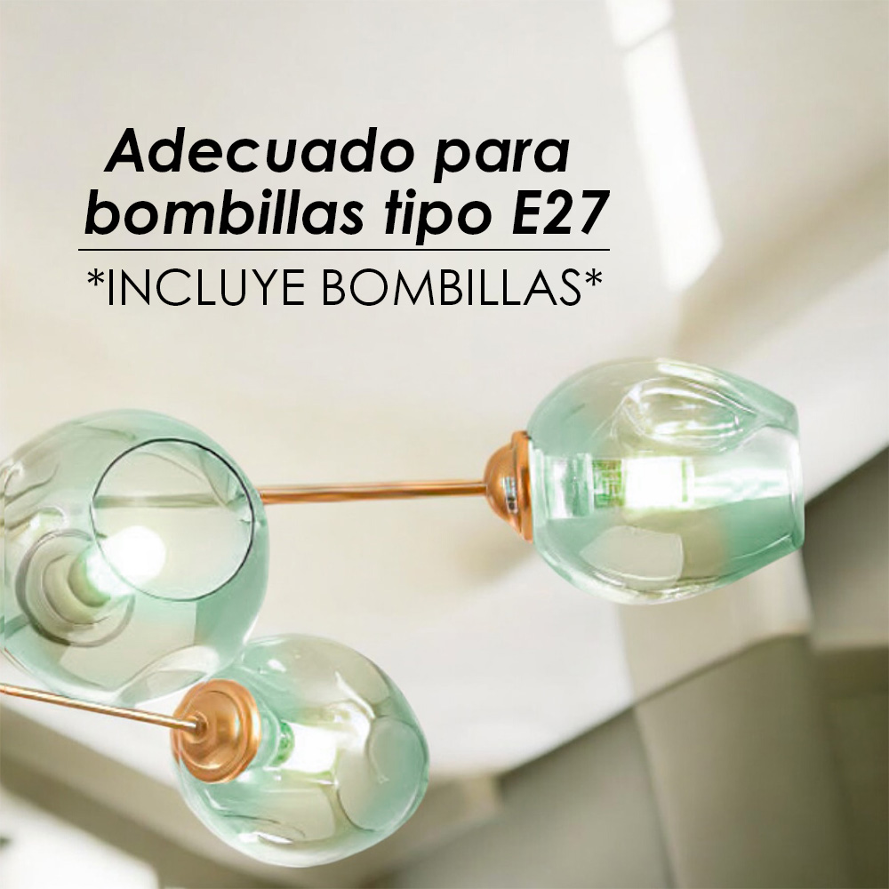 Lámpara colgante dorado 2255 6