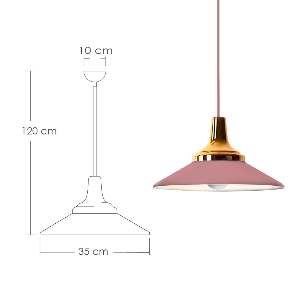 Lámpara colgante K rosa