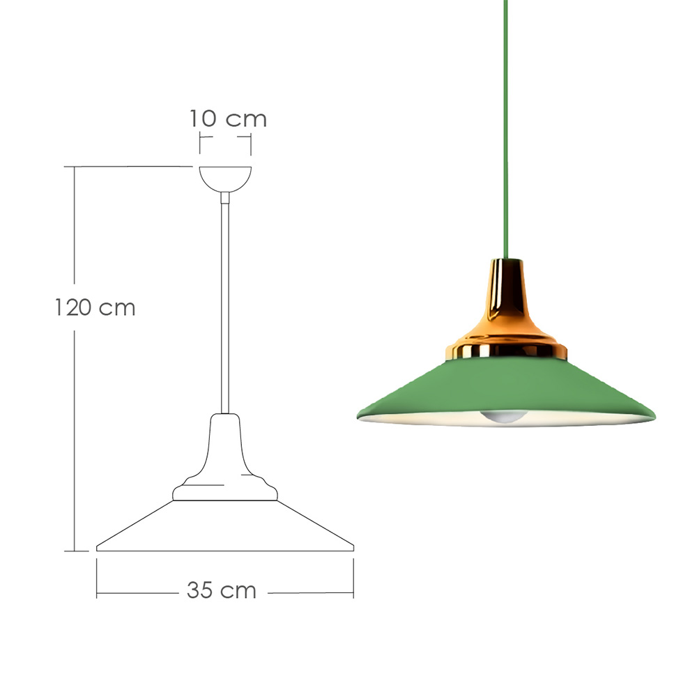 Lámpara colgante K verde