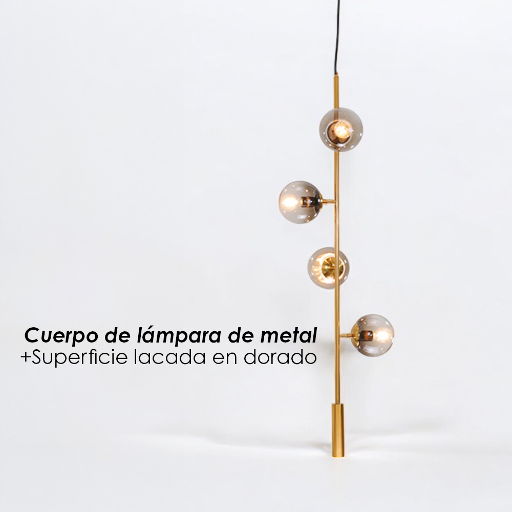 Lámpara colgante globo/4f