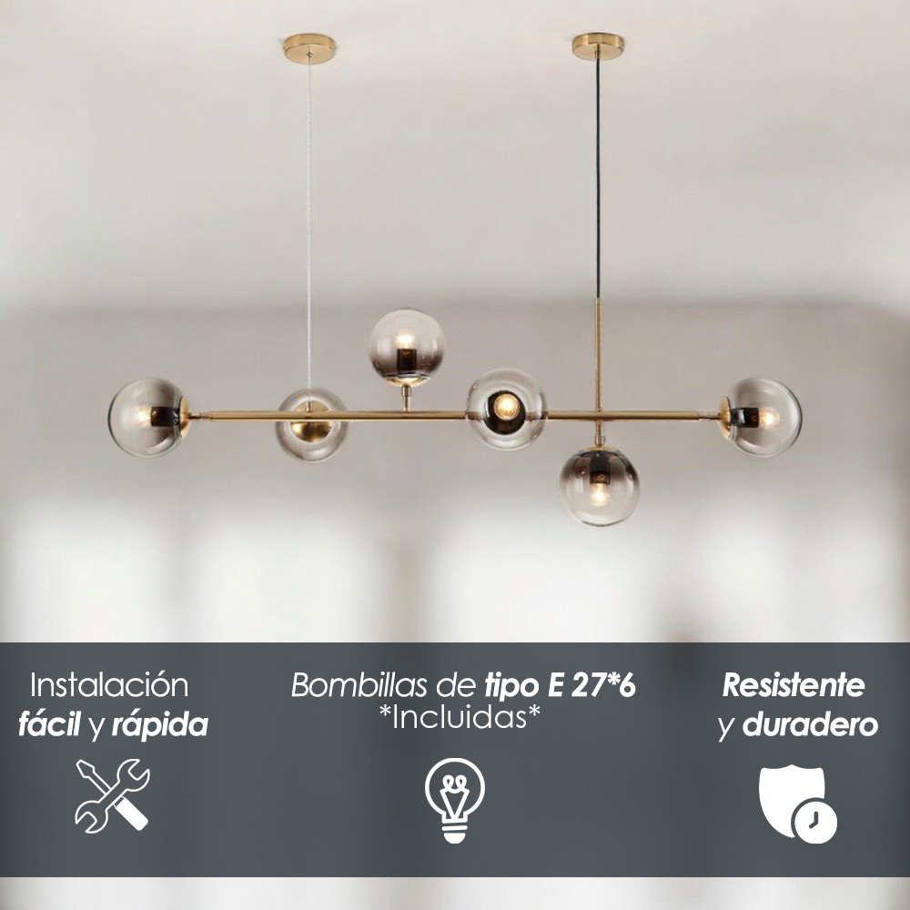Lámpara colgante globo/6f