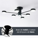 Lámpara colgante 2260 6 1 Negro