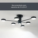 Lámpara colgante 2260 6 1 Negro
