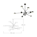 Lámpara colgante 2271 10 Negro