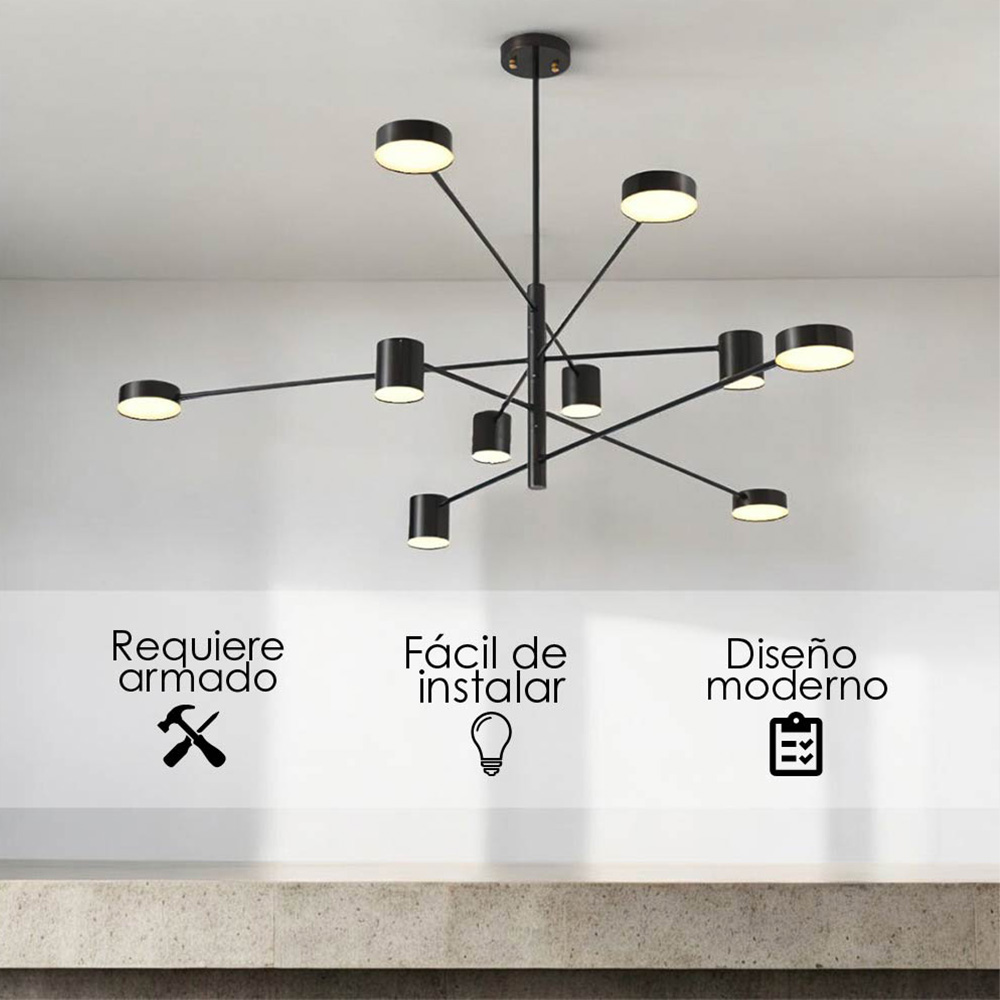 Lámpara colgante 2271 10 Negro