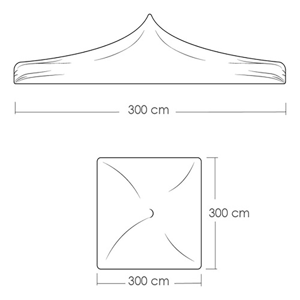 Toldo Plegable 3x3 Rojo