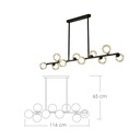 Lámpara colgante 2278 10 Negro