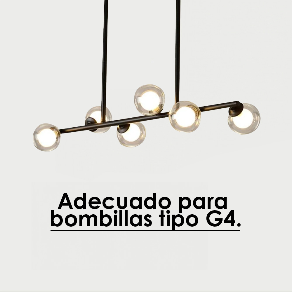 Lámpara colgante 2278 6 Negro