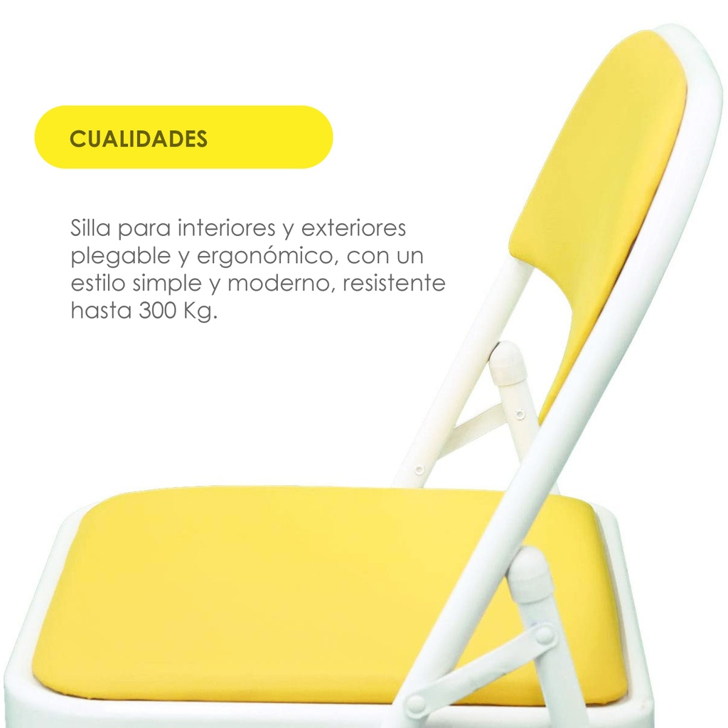 4 Sillas Plegables Amarillas