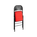 4 Sillas Plegables Rojo con Negro