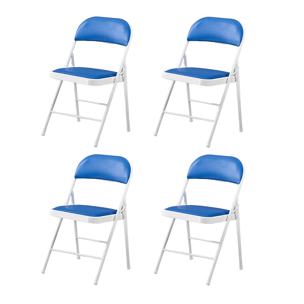 4 Sillas Plegables Azul