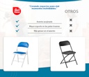 4 Sillas Plegables Azul