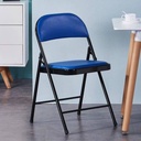 4 Sillas Plegables Azul Con Negro