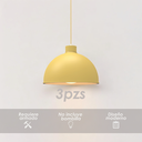 Paquete de 3 lámparas de techo colgantes decorativas estilo nórdico retro de 36 cm para habitaciones y salas de estar color amarillo