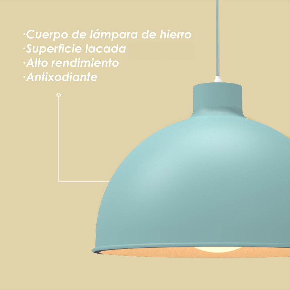 Paquete de 3 lámparas de techo colgantes decorativas estilo nórdico retro de 36 cm para habitaciones y salas de estar color azul