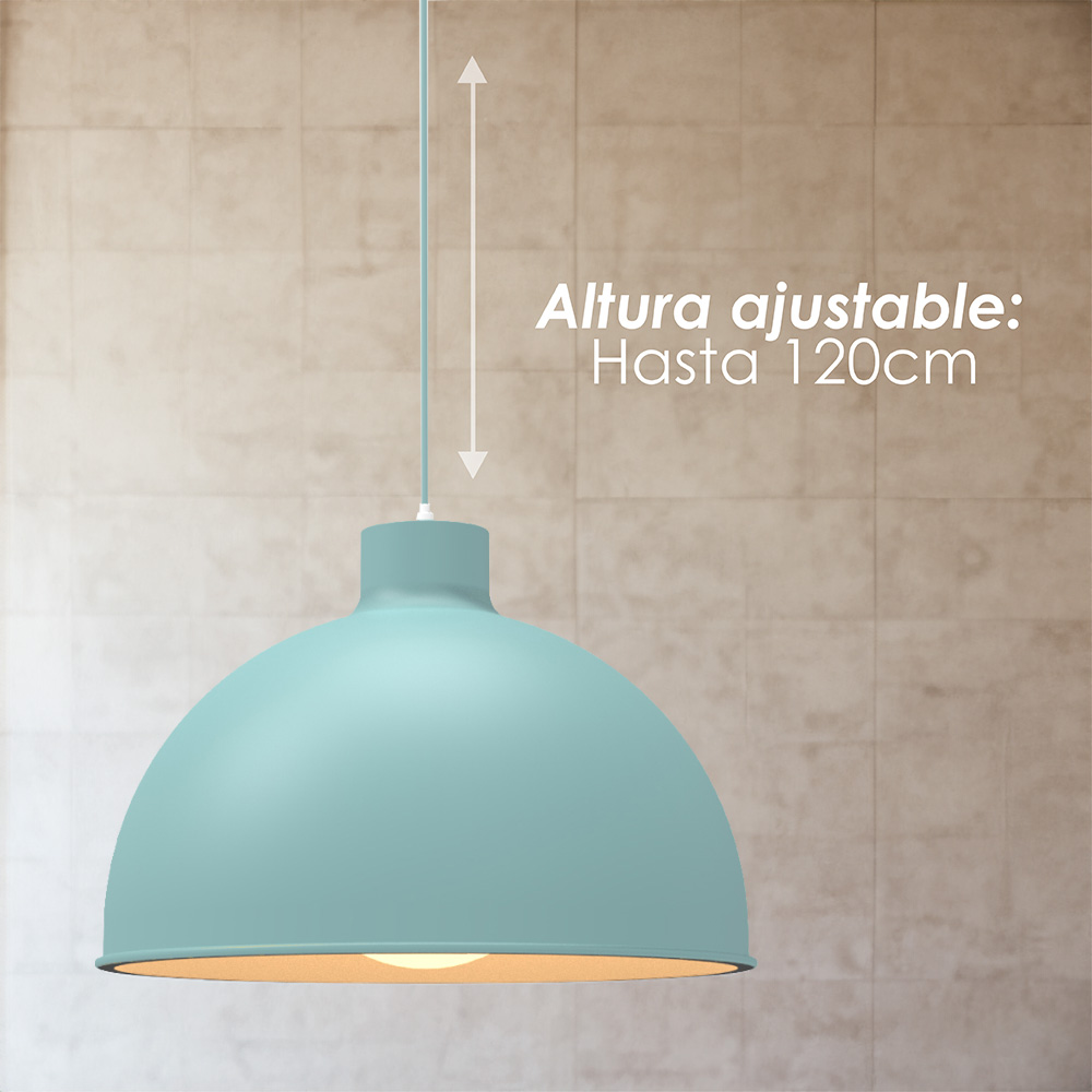 Paquete de 3 lámparas de techo colgantes decorativas estilo nórdico retro de 36 cm para habitaciones y salas de estar color azul