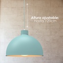 Paquete de 3 lámparas de techo colgantes decorativas estilo nórdico retro de 36 cm para habitaciones y salas de estar color azul