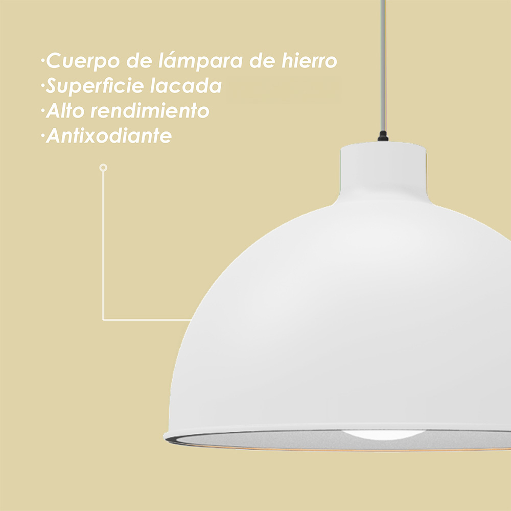 Paquete de 3 lámparas de techo colgantes decorativas estilo nórdico retro de 36 cm para habitaciones y salas de estar color blanco