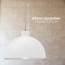 Paquete de 3 lámparas de techo colgantes decorativas estilo nórdico retro de 36 cm para habitaciones y salas de estar color blanco