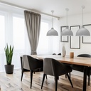 Paquete de 3 lámparas de techo colgantes decorativas estilo nórdico retro de 36 cm para habitaciones y salas de estar color gris