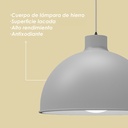 Paquete de 3 lámparas de techo colgantes decorativas estilo nórdico retro de 36 cm para habitaciones y salas de estar color gris