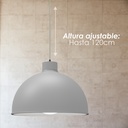 Paquete de 3 lámparas de techo colgantes decorativas estilo nórdico retro de 36 cm para habitaciones y salas de estar color gris