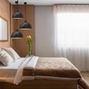 Paquete de 3 lámparas de techo colgantes decorativas estilo nórdico retro de 36 cm para habitaciones y salas de estar color negro