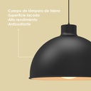Paquete de 3 lámparas de techo colgantes decorativas estilo nórdico retro de 36 cm para habitaciones y salas de estar color negro