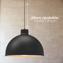 Paquete de 3 lámparas de techo colgantes decorativas estilo nórdico retro de 36 cm para habitaciones y salas de estar color negro